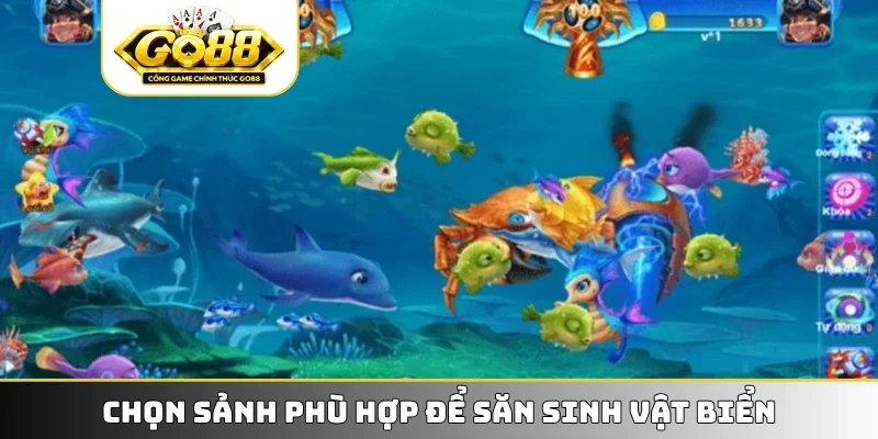 Chọn sảnh phù hợp để săn sinh vật biển